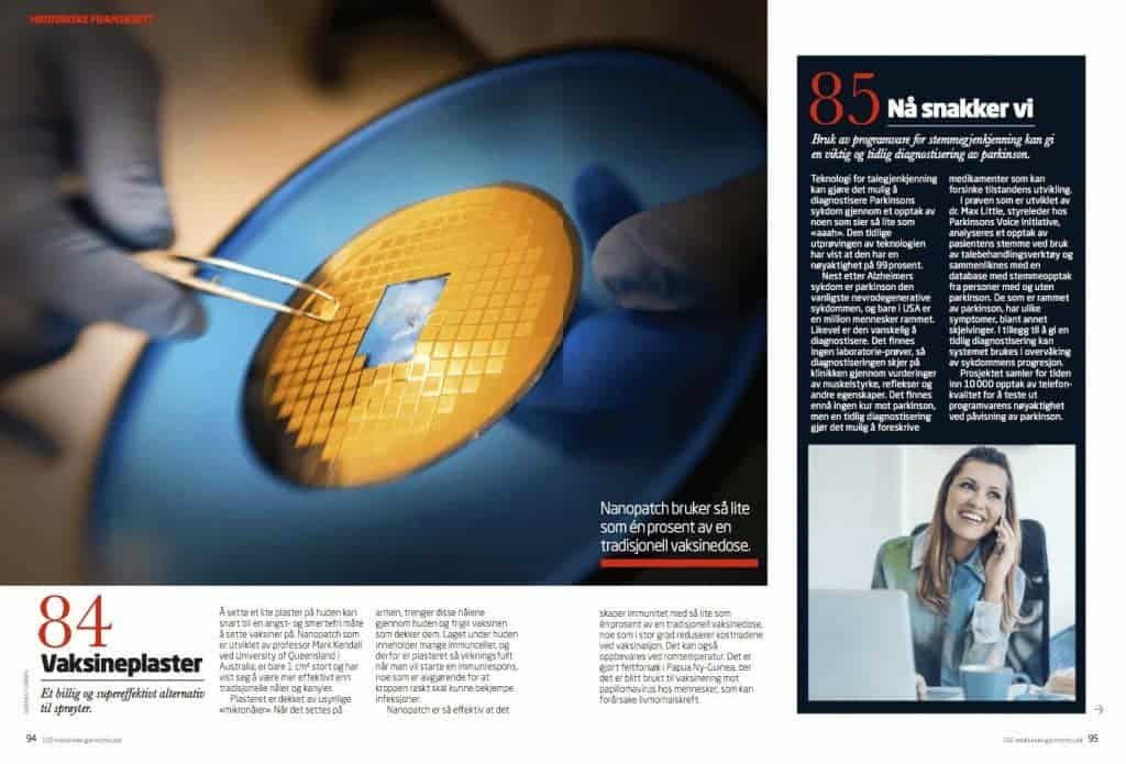 100 medisinske gjennombrudd: vaksineplaster, oppslag