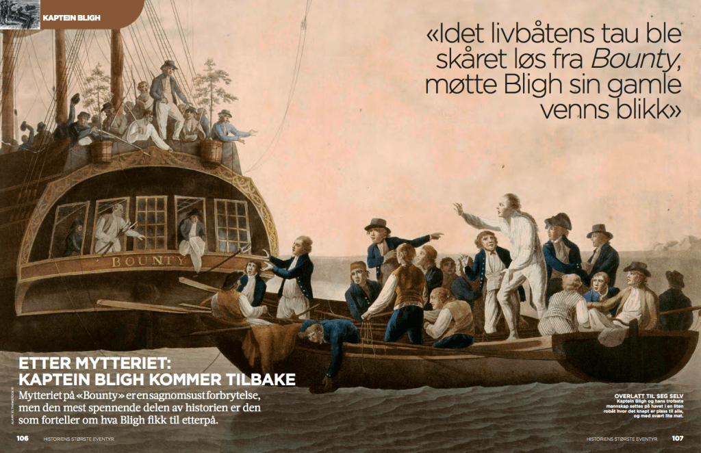 Bounty og kaptein Bligh, oppslag