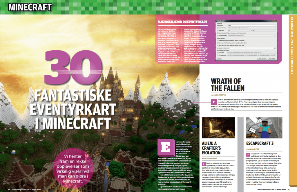 30 fantastiske eventyrkart i Minecraft, oppslag