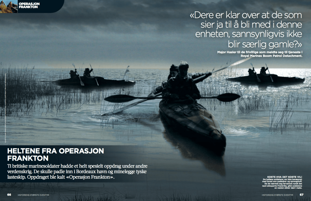 Operasjon Frankton, oppslag