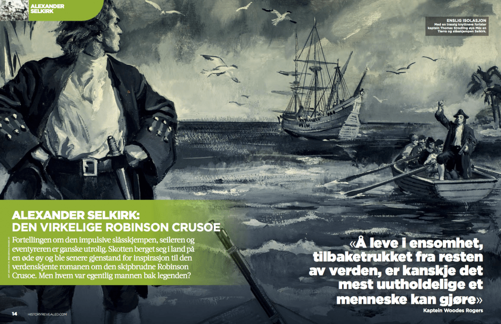 Alexander Selkirk: den virkelige Robinson Crusoe, oppslag