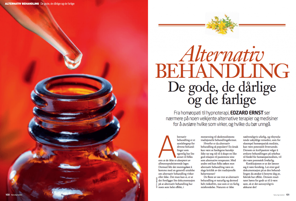 Alternativ behandling: de gode, de dårlige og de farlige, oppslag