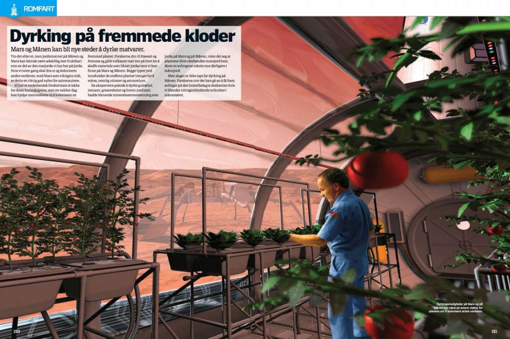 Dyrking på fremmede kloder, oppslag