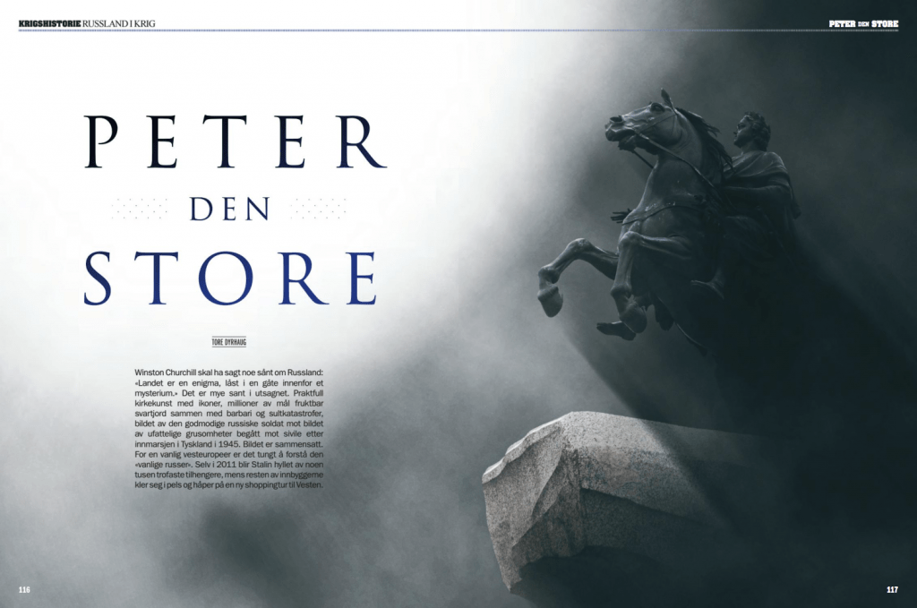 Peter den store, oppslag