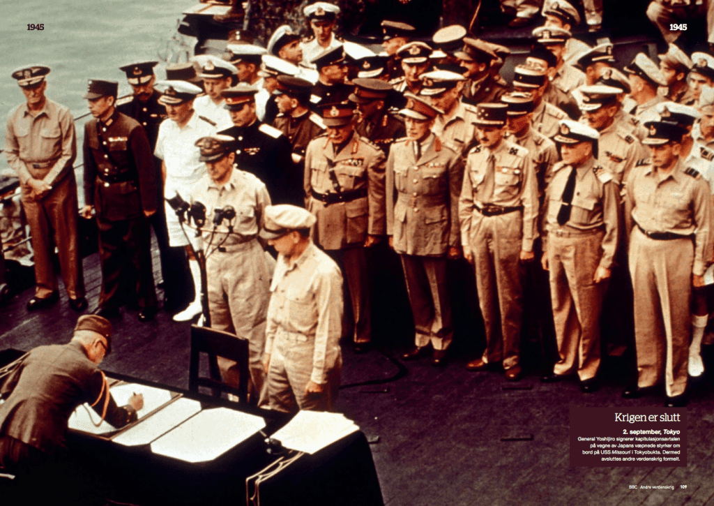 Krigsåret 1945, oppslag