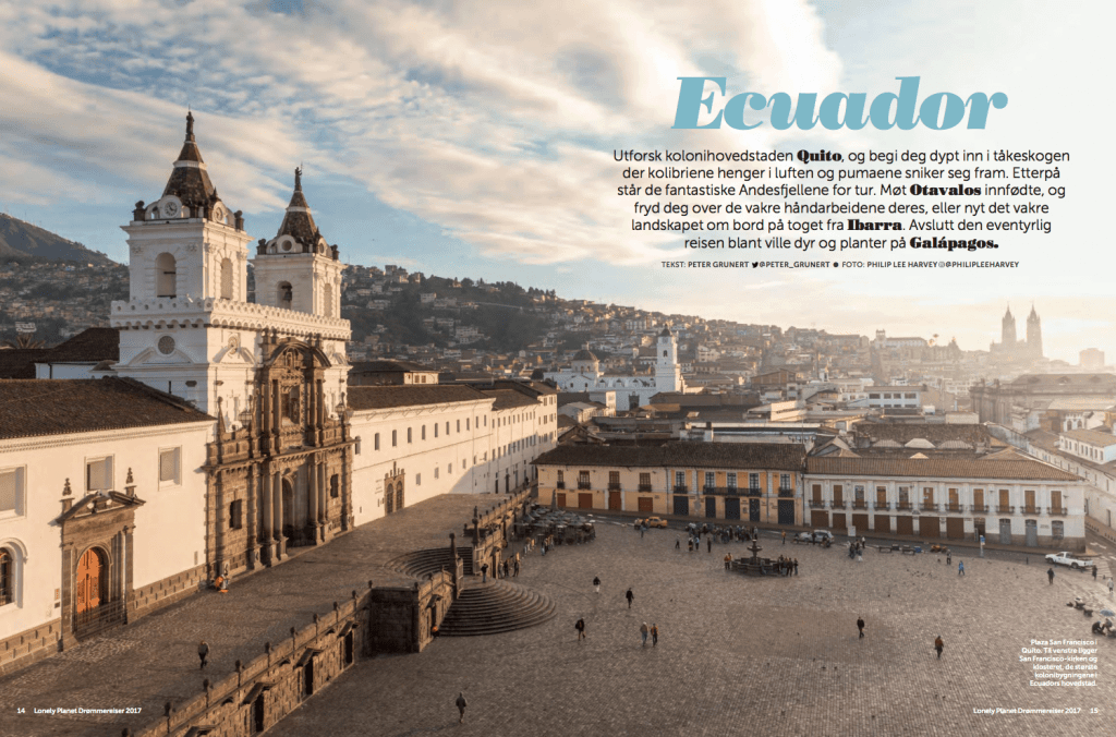 Oppdag Ecuador, oppslag