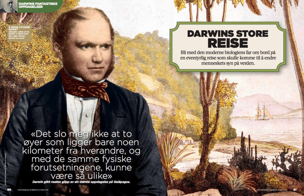 Darwins store reise, oppslag