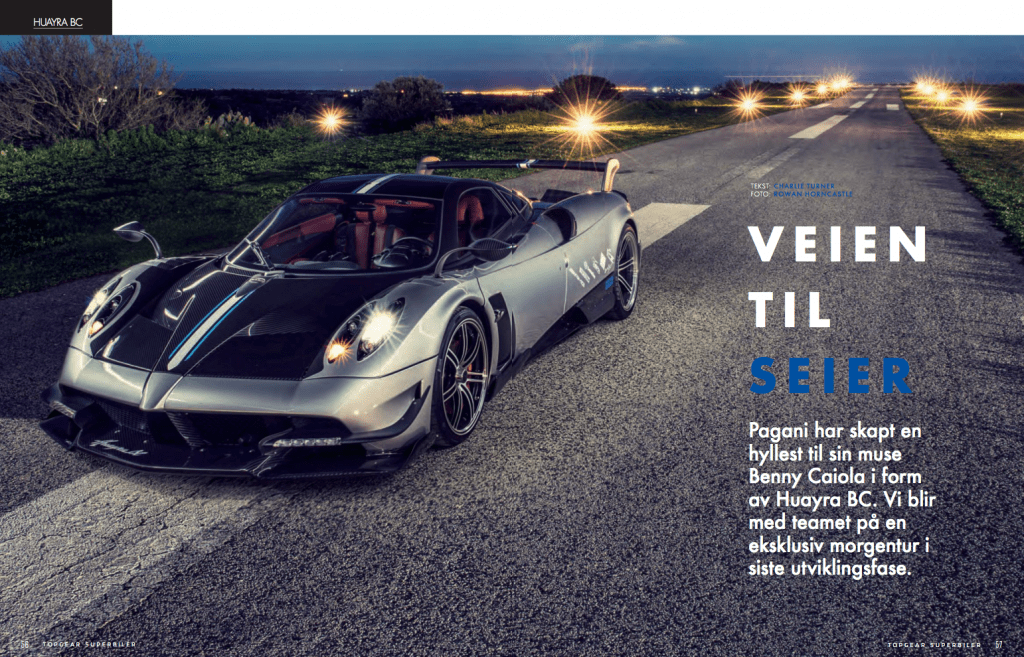 Pagani: Veien til seier, oppslag